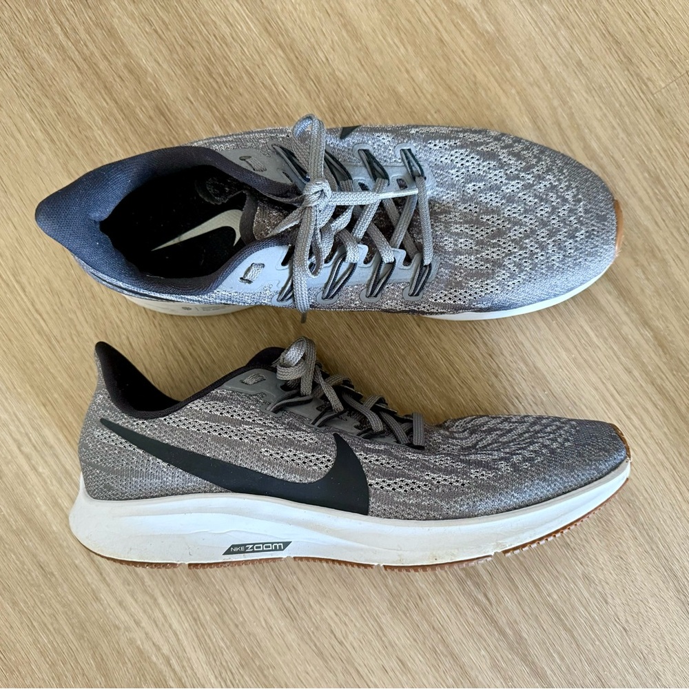 Women’s Nike Air Zoom Pegasus 36 - size 9.5, grey and natural color, almost new!